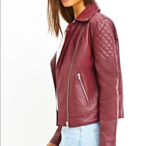 Forever 21 Burgundy Leather Jacket Brand New. Willing to adjust price!